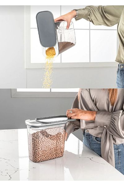 FOLY LIFE 4 Liter Sliding Poly Food Container Storage Container Multi-Purpose Sliding Container Spice Rack