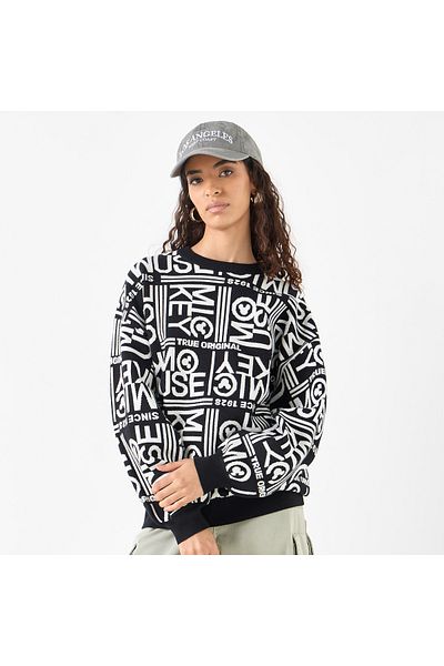 SP Characters All-Over  Detail Sweater with Long Sleeves