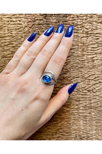 Apricity Silver Gümüş Opal Taşlı El İşi Yüzük