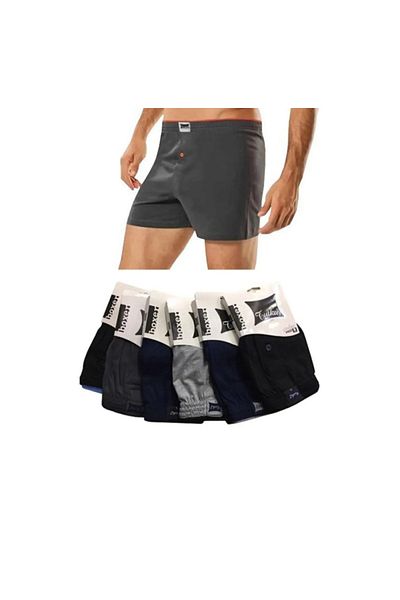 Tutku Pack of 6 Men's Combed Cotton Boxers 100% Cotton