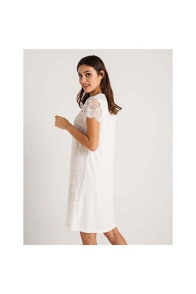 Magic Form 26414 Koton Ecru Lace Dressing Gown and Nightgown Set