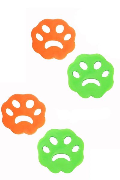 EUROLUXE 1 Piece Feather Dust Collection Apparatus Washable Washing Machine Hair Collector with Clothes Paw Design