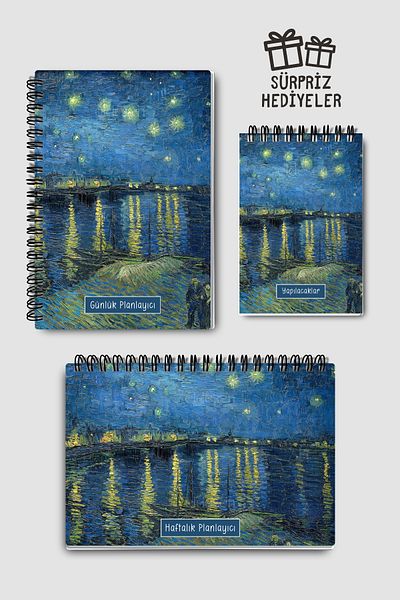 Eldesen Tasarım Diary-Weekly-Academic Van Gogh 3 Was Planning Set