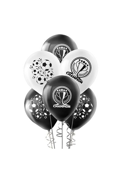 Öz-bal 3 Biggers Champion Themed Balloon Set - Bjk, Fb, Gs Party Balloons 10 Pcs