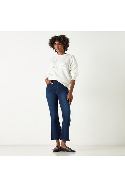 2Xtremz Embellished Sweater with Round Neck and Long Sleeves