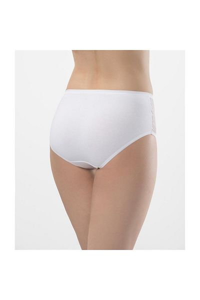 TÜREN Γυναικείο εσώρουχο White Lycra Lace 279 - Συσκευασία των 2