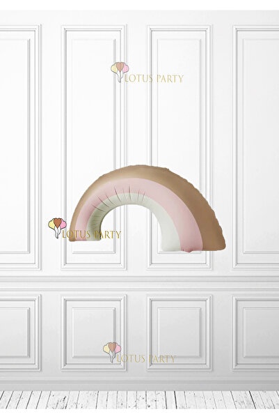 LOTUS PARTY بالون رقائق قوس قزح بوهيمي ريترو - بالون رقائق قوس قزح وردي