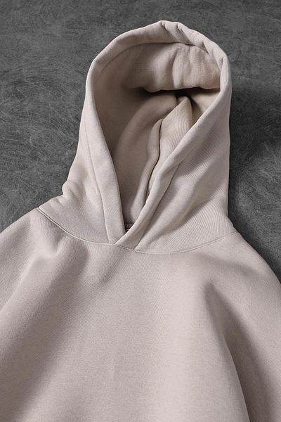 Slatra Ανδρικό μπεζ φούτερ Basic Oversize με κουκούλα