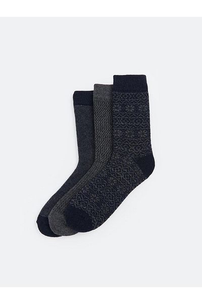LC Waikiki LCW ACCESSORIES Patterned Men's Socks 3-Piece