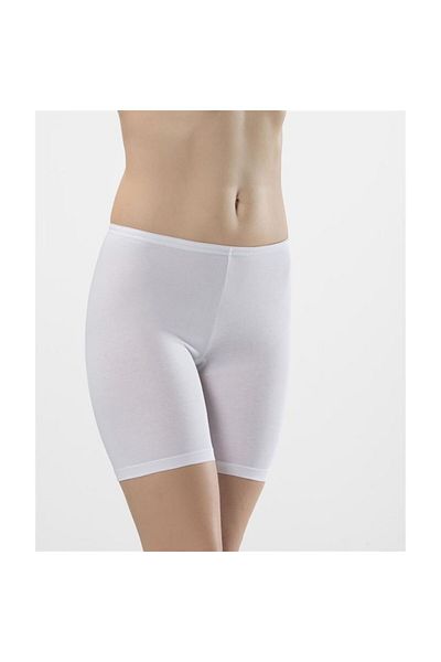 TÜREN Λευκό 980 Model Double Lycra Μακρύ Γυναικείο Σορτς