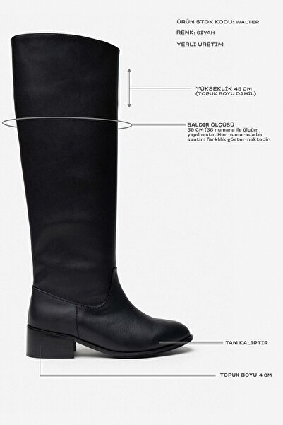 NİŞANTAŞI SHOES Walter fekete matt tompa orrú női sarkú csizma