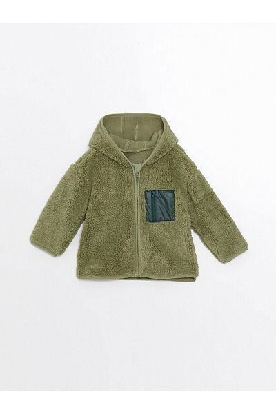 LC Waikiki Lcw Baby Hooded Long Sleeve Baby Boy Plush Cardigan