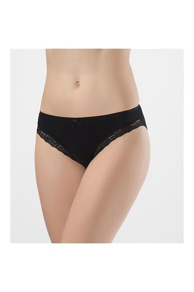 TÜREN 238 Διπλό Lycra Scalloped Bikini - Μαύρο