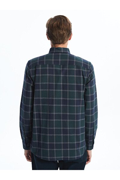 LC Waikiki LCWAIKIKI Classic Ekoseli Regular Fit Uzun Kollu Ekose Gabardin Erkek Gömlek