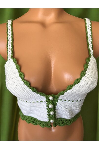 OevaC Örgü Bralet / Örgü Bikini Üstü / Crochet / Örgü Crop /büstiyer / Crop i...