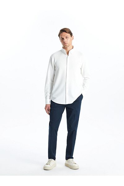 LC Waikiki Ανδρικό μακρυμάνικο πουκάμισο SOUTHBLUE Slim Fit