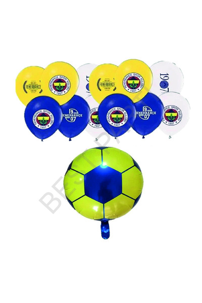 BEST PARTİ DOĞUM GÜNÜ PARTİ SÜSLERİ بالون مطبوع باللون الأصفر والأزرق الداكن