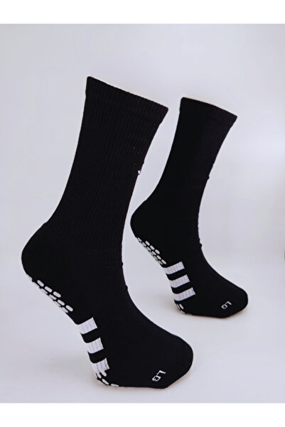 Shuttle Park Unisex High Pro Μαύρες Αντιολισθητικές Πετσέτες Σιλικόνης Αθλητικές Κάλτσες Match