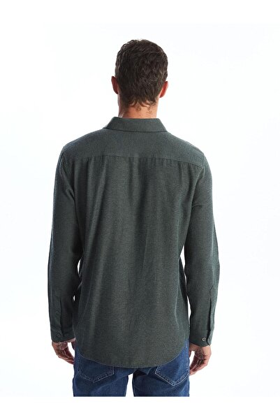 LC Waikiki Ανδρικό πουκάμισο με μακρυμάνικο ποπλίνα LCWAIKIKI Classic Regular Fit