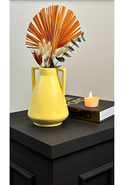 AstreHome Vază din ceramică cu mâner dublu cu design modern - 22 CM