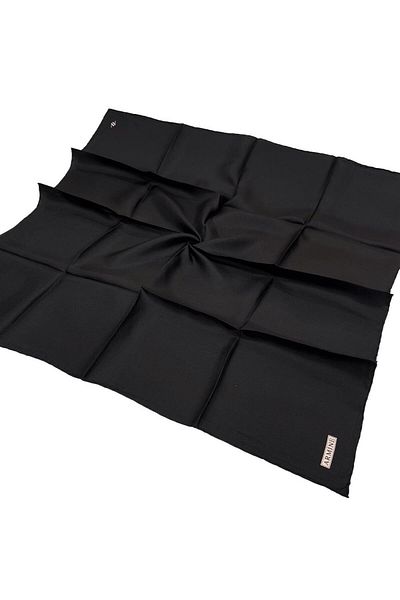 Armine Μαύρο μονόχρωμο μεταξωτό μαντήλι Tivil 100% Pure Silk 0010 01