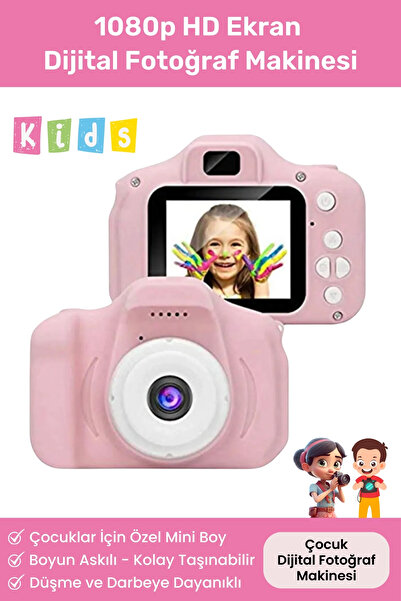 Noriyen Yeni Nesil Çocuk Dijital Mini Fotoğraf Makinesi Kız Çocuklar İçin 108...