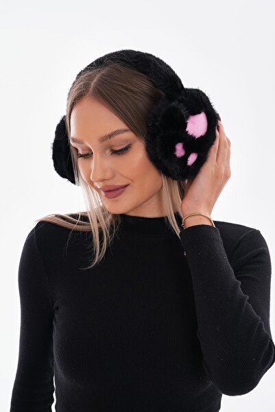 FELLMENS Plush Black Women's Headset with Paws