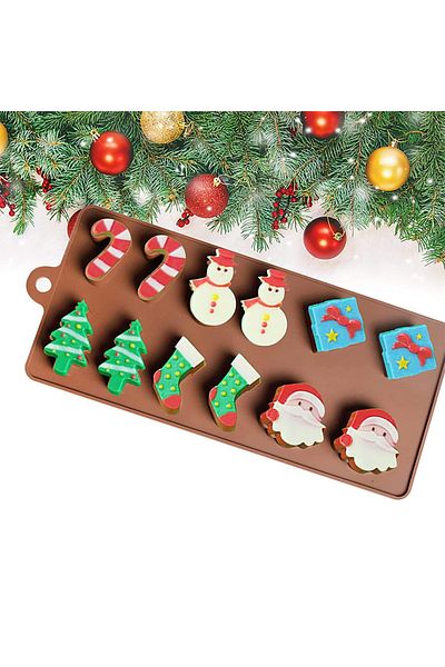 Getshopmini New Year's Chocolate Figures Silicone Mold - Gt1292