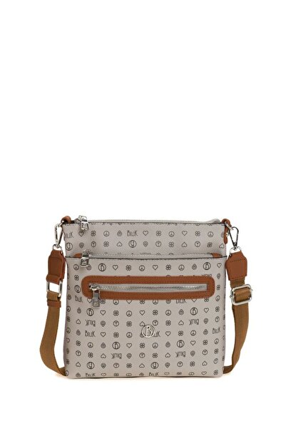 Bilik Deri Монограма Сірий-Темно-коричневий Жіноча сумка через плече MTŞ 269-MN