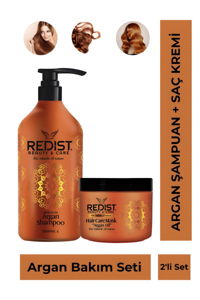 Redist Argan Şampuan 1000 Ml + Argan Maske 500 Ml