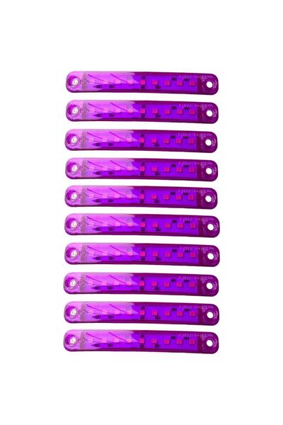 AHMET OTOMOTİV 10 Adet 9 Ledli Parmak Led Lamba Mor 12v-24v