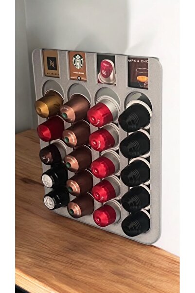 Aaron Boriss حامل كبسولات القهوة المتوافق مع نسبريسو - منظم (رمادي فضائي)