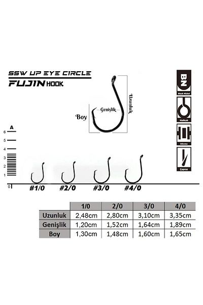 Fujin Ssw Up Eye Circle Perforated Lure Hook
