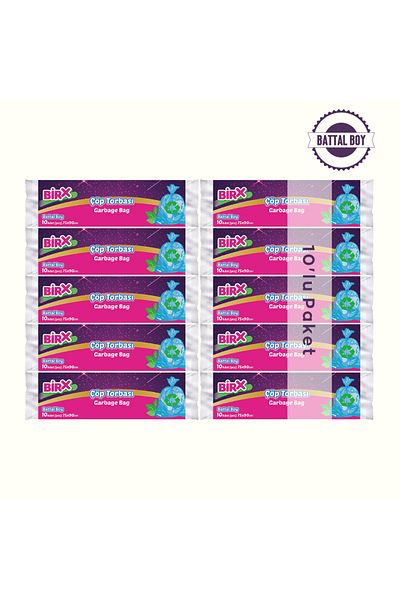 BIRX Oversized Garbage Bag 75X90 10 Pieces 10 Rolls 100 Pieces