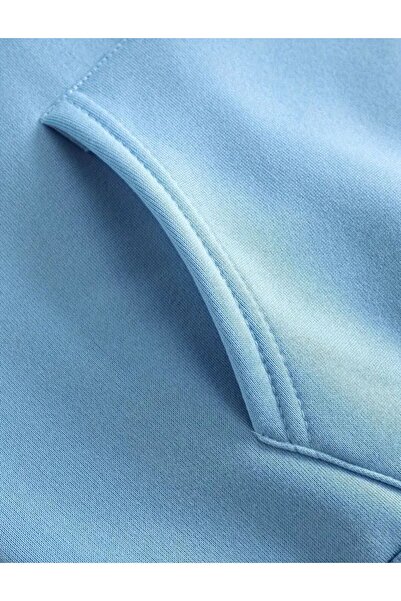 caddekombin Sevimli Baykuş Baskılı Kapüşonlu Cepli 2 İplik Şardonlu Sweatshirt
