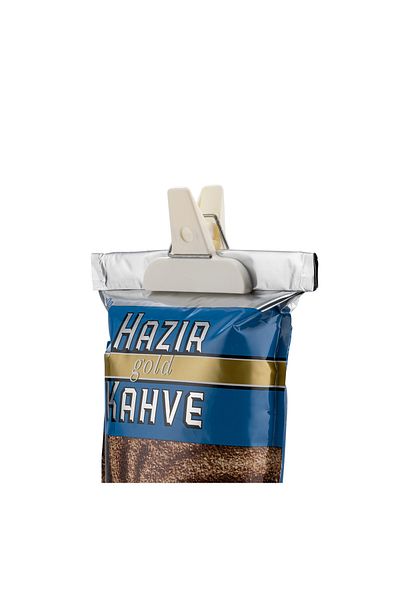 QLUX IDEAS Set of 2 Coffee Nuts Bag Clips with Latch