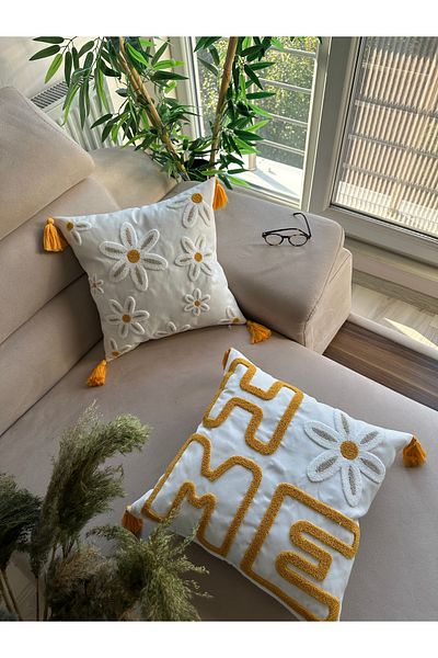 en gözde home PUNCH EMBROIDERED 2 PIECES OF KIRLENT CASE