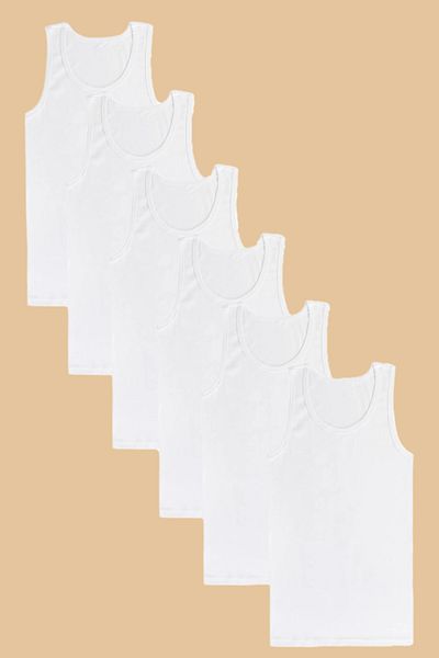 UygunHep Pack of 6 Men's Cotton Stretchy Combed Cotton Undershirt