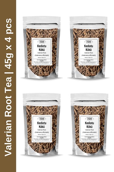 TOS The Organic Spices 45 g X 4 Valerian Root Tea - Advantageous Set