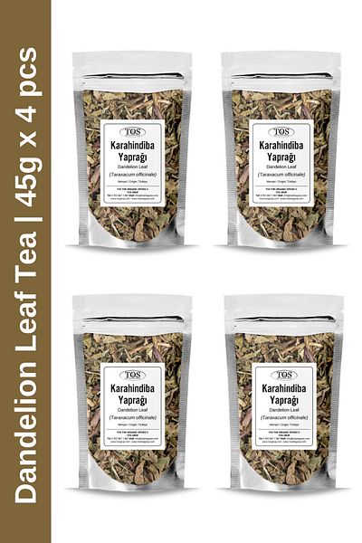 TOS The Organic Spices 45 Gr X 4 Pieces of Dandelion Leaf Tea - Dandelion Leaf Tea |   Advantageous Set