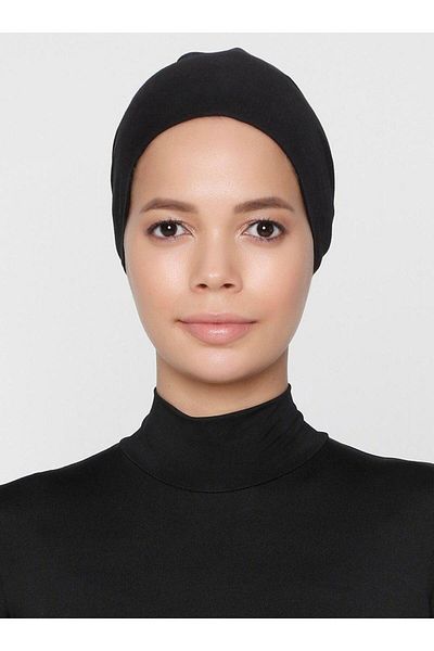 Shalista Buy 4 Pay 3 Front Stitched Cotton Bonnet Black (Price Is for 1 Piece)