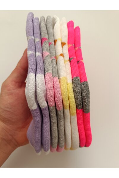 stellare Colorful Cherry Patterned Children's Winter Towel Socks 4 Pairs