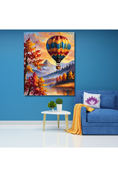 LİLYHOBBYLAND Sayılarla Boyama Hobi Seti (Renkli Baskılı Çerçeveli)  50x65 cm...