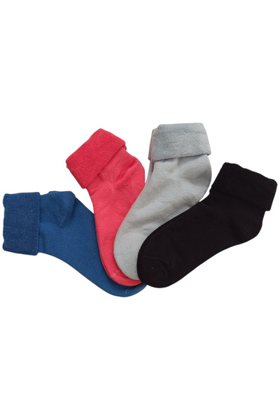 stellare Дамски зимни дебели къдрави еластични термо чорапи, 4 чифта