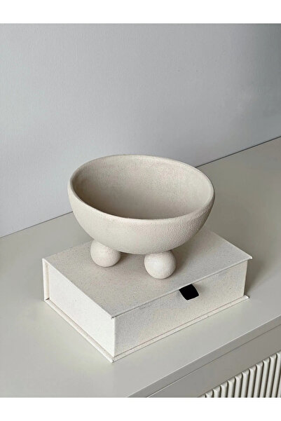 EmgCraft Seramik Görünümlü Top Ayak Çanak Şekerlik/Anahtarlık , Dresuar İçin ...