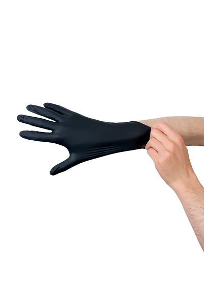 Apex Plus Valeria Nitrile Powder Free Gloves Black Size S 5 Pack