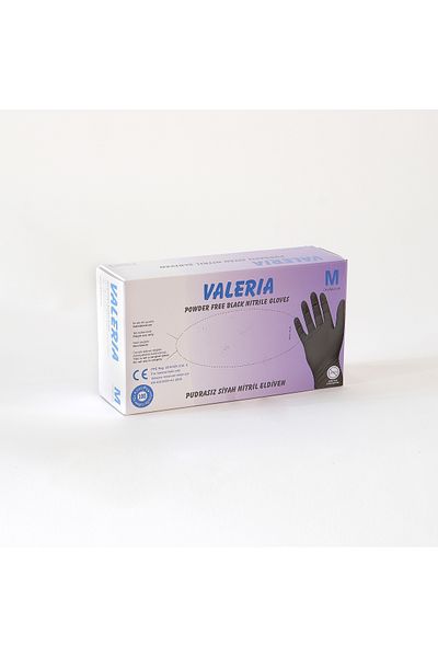 Apex Plus Valeria Nitrile Powder Free Gloves Black Size m 1 Pack