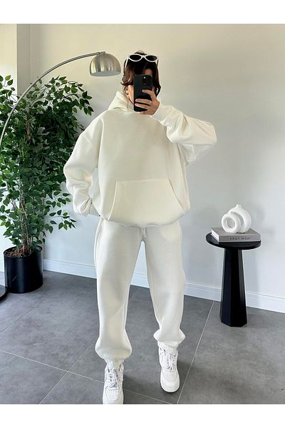 ASEDE Soft Textured 3 Thread Raised Elastic Tracksuit Set