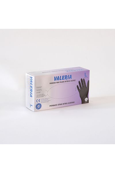 Apex Plus Valeria Nitrile Powder Free Gloves Black Size L 1 Pack