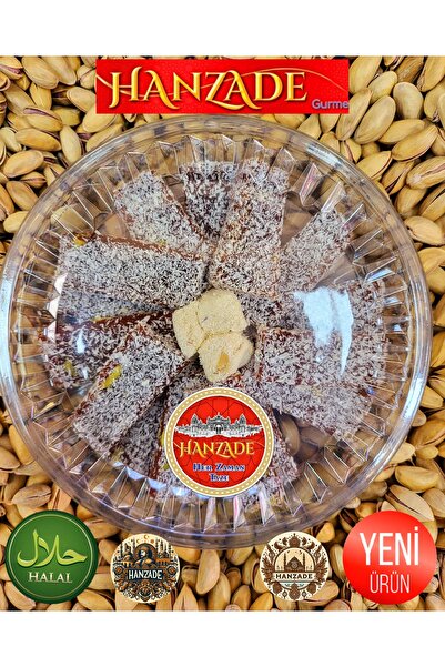 HANZADE GURME Mersin Yaprak Cezerye Antep Fıstıklı 200 Gr. Türk Lokumu